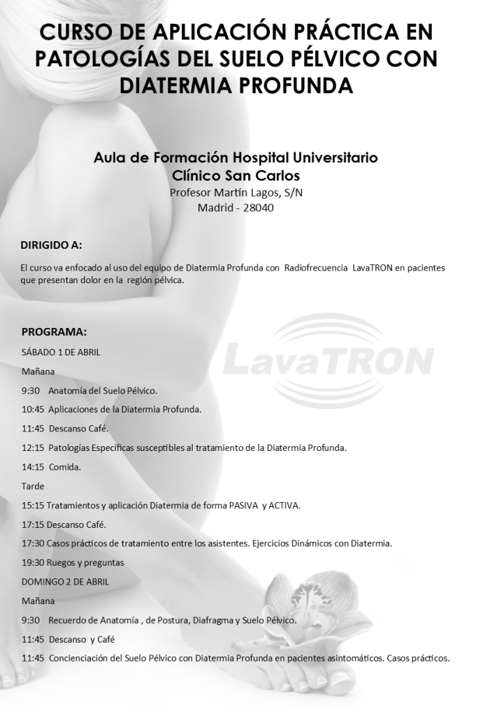 Portada curso Aplicación práctica en patologías del suelo pelvico LavaTRON